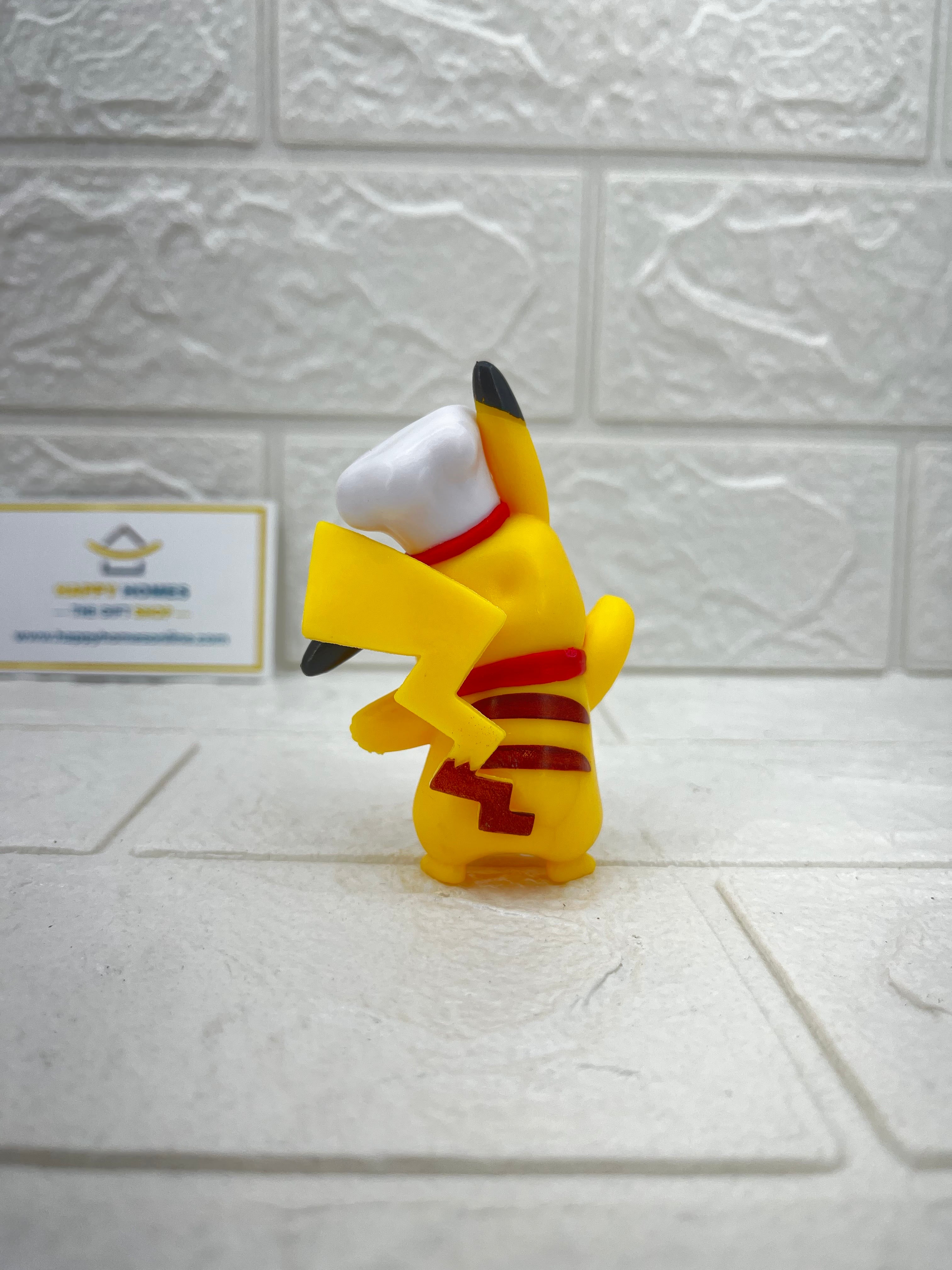 Chef Hat Yellow Pikachu Pokemon Figurine - Image 3
