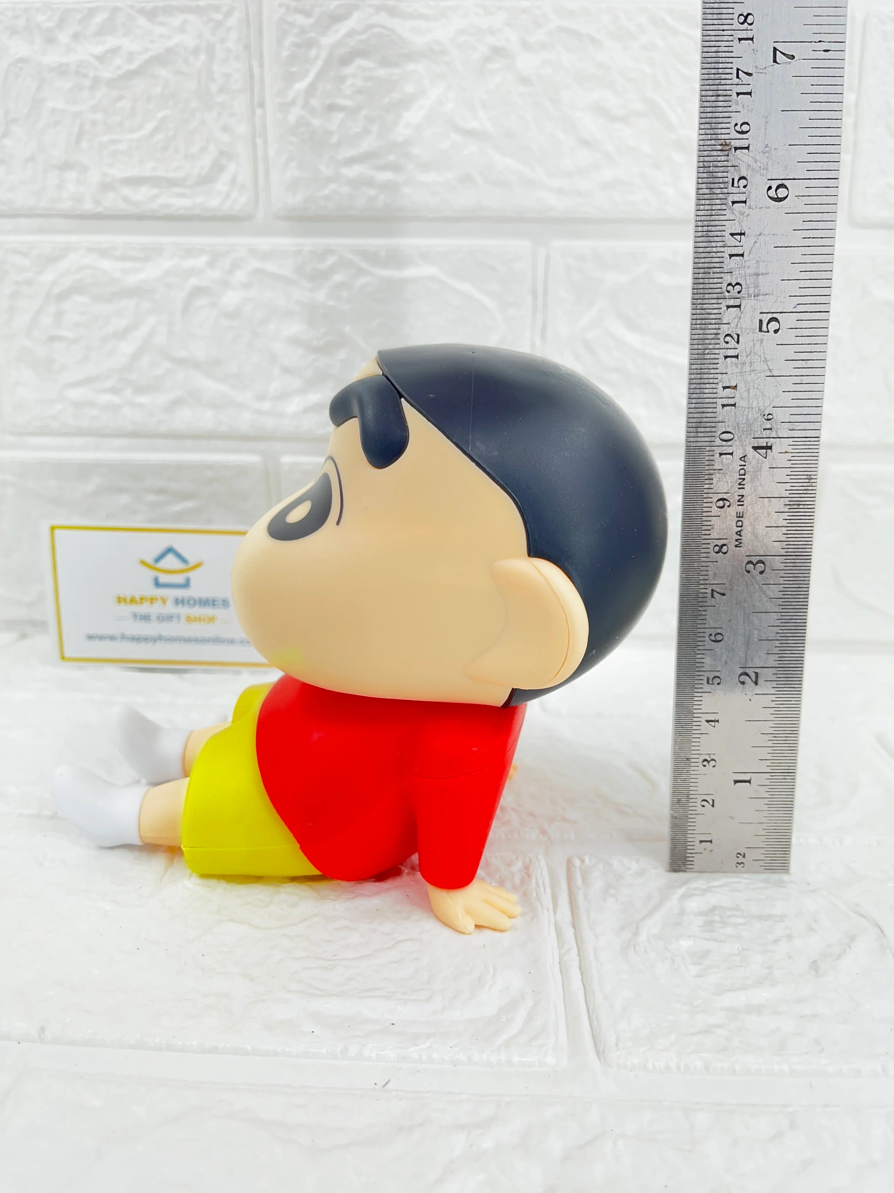 12 cm Big Red Yellow Shin-chan Mobile Stand Figurine - Image 2