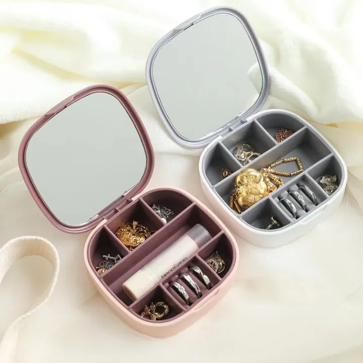 Mini Jewelry Storage Box With Mirror - Image 2