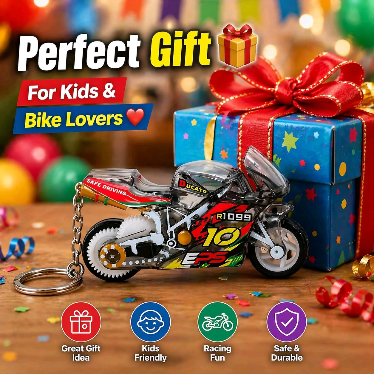 Mini Sparking Bike Keychain - Image 2