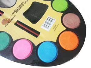 Watercolor paint palette with brush - Image 3