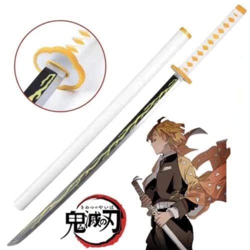 104 cm - Zenitsu Demon Slayer - Demon Slayer - Life Size Wooden Katana - Image 5